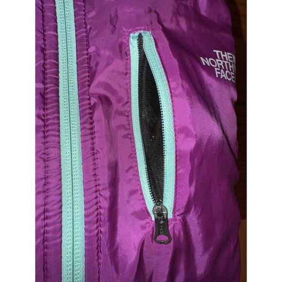 The North Face Full Zip Fleece Explorer Jacket Girls L 14/16 Purple Black READ - Picture 13 of 15